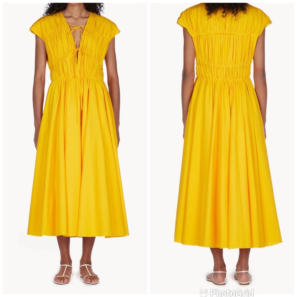 Tove Ceres Cotton Midi Dress Golden Yellow New with Tags! - Picture 2 of 15